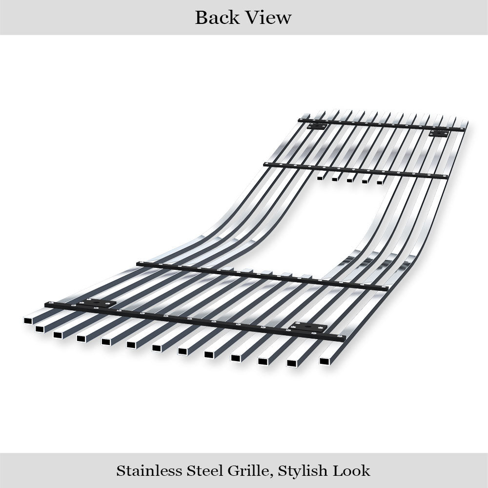 Stainless Steel Main Upper Stainless Steel Billet Grille 1994-1998 GMC C/K Pickup  with Stacked Lights/1994-1999 GMC Suburban  Composite Plastic Lights/1994-1998 GMC Yukon GR07FEG14S
