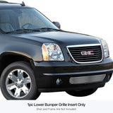 Stainless Steel Lower Bumper Stainless Steel Billet Grille 2007-2014 GMC Yukon XL Tow Hook Covered Not For Hybrid Model/2007-2014 GMC Yukon Tow Hook Covered Not For Hybrid Model GR07FEG80S