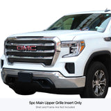 Stainless Steel Main Upper Black Stainless Steel Billet Grille 2019-2021 GMC Sierra 1500 SLE/ 2019-2021 GMC Sierra 1500 Elevation GR07FEJ33J