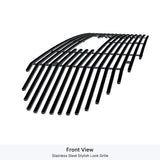 Stainless Steel Main Upper Black Stainless Steel Billet Grille 2018-2021 GMC Terrain Nor for Denali Logo Show GR07FFD18J