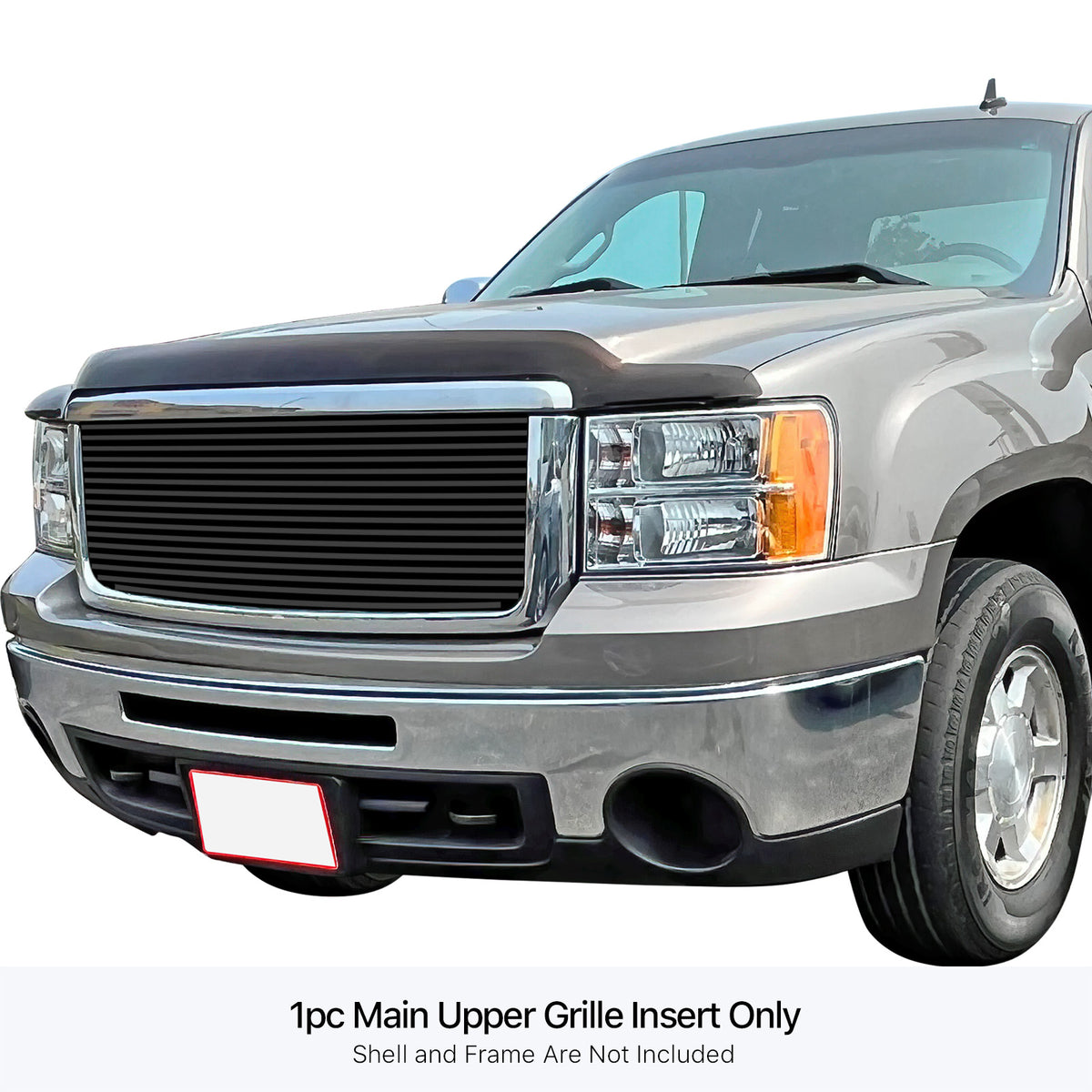 Stainless Steel Main Upper Black Stainless Steel Billet Grille 2007-2013 GMC Sierra 1500 New Body/2007-2010 GMC Sierra 1500 Denali New Body GR07FFD75J