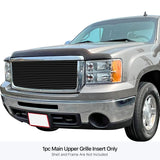 Stainless Steel Main Upper Black Stainless Steel Billet Grille 2007-2013 GMC Sierra 1500 New Body/2007-2010 GMC Sierra 1500 Denali New Body GR07FFD75J