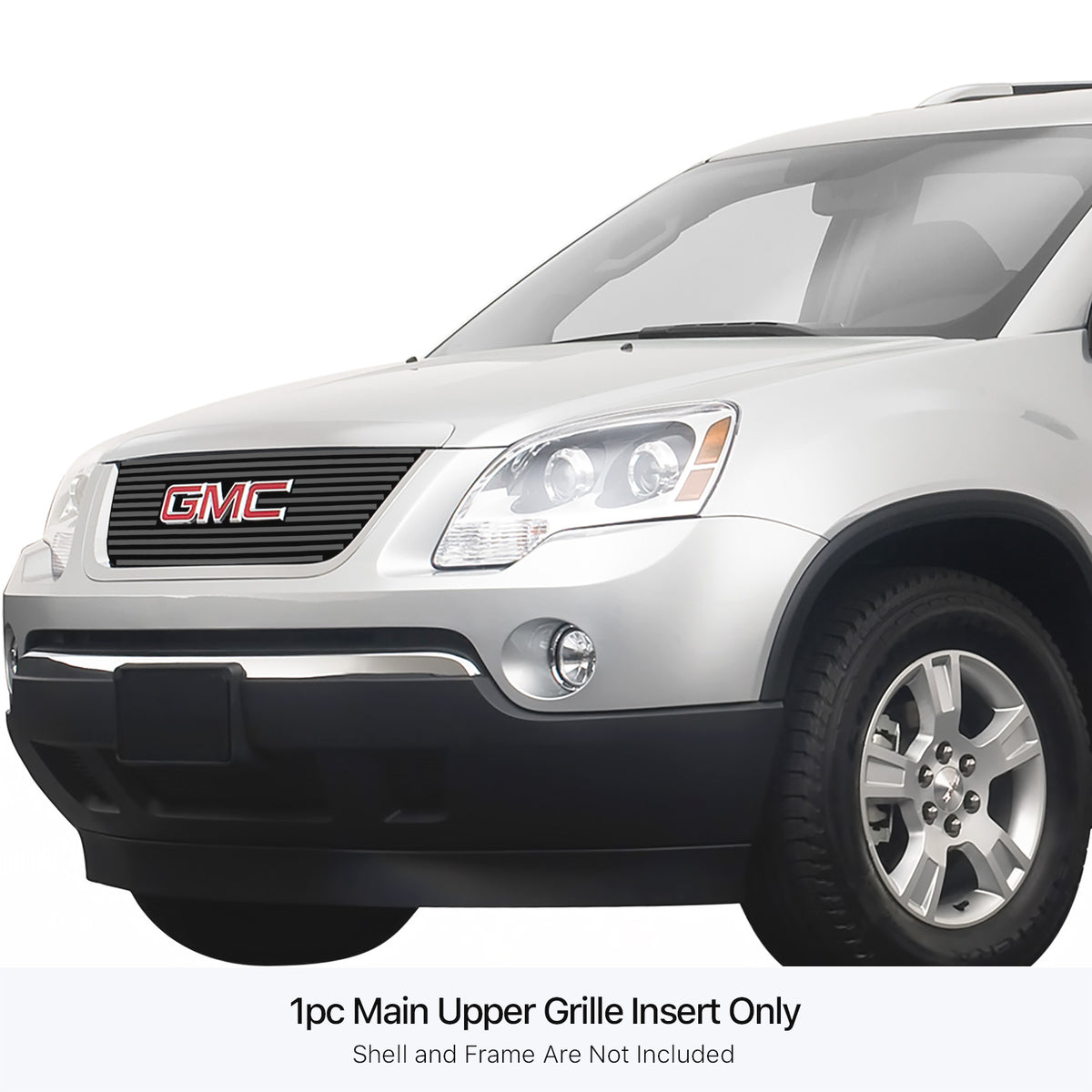 Stainless Steel Main Upper Black Stainless Steel Billet Grille 2007-2012 GMC Acadia GR07FFE15J