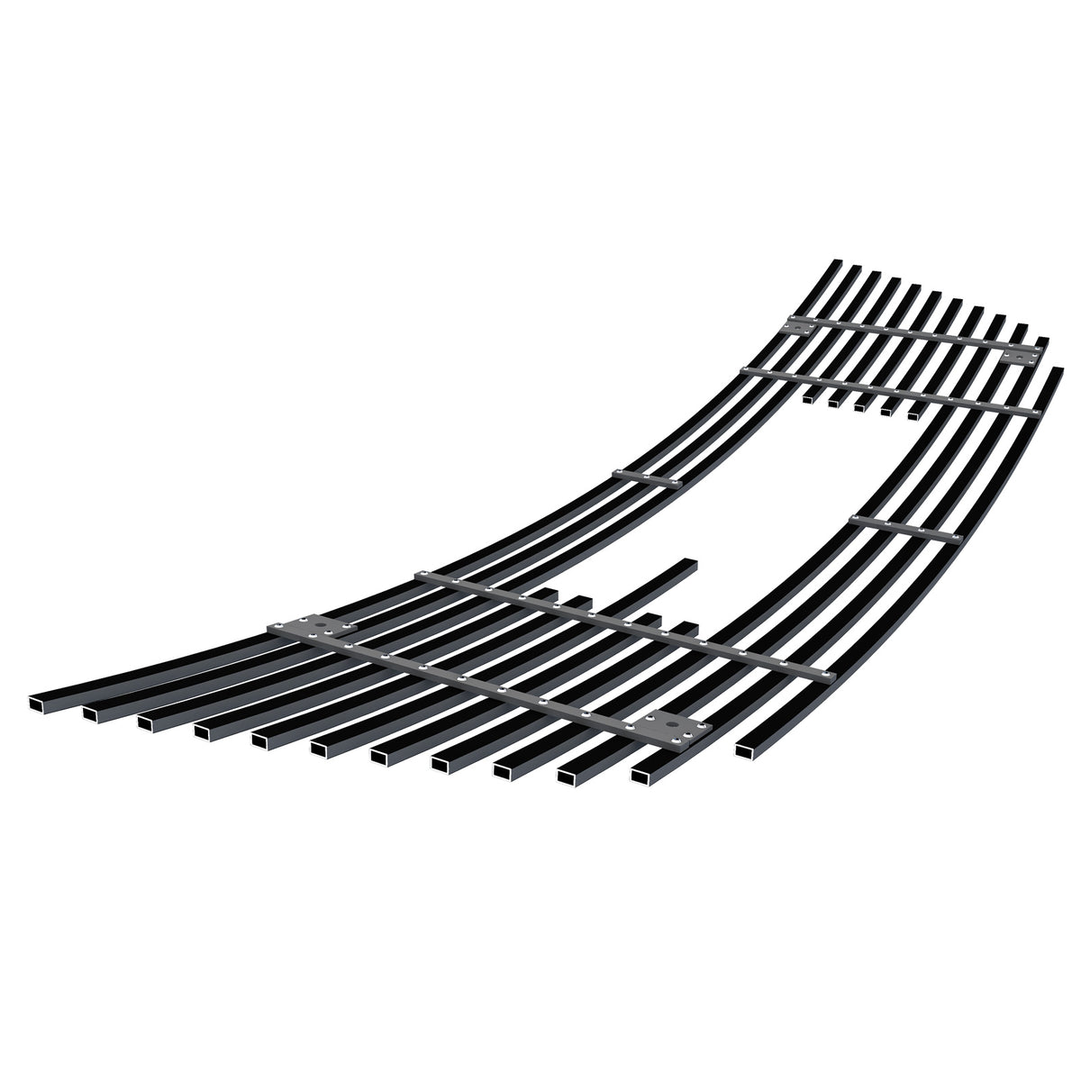 Stainless Steel Main Upper Black Stainless Steel Billet Grille 2007-2012 GMC Acadia GR07FFE15J