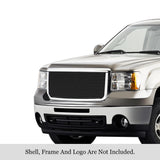 Stainless Steel Main Upper Black Stainless Steel Billet Grille 2007-2010 GMC Sierra 2500 HD /2007-2010 GMC Sierra 3500 HD GR07FFE22J