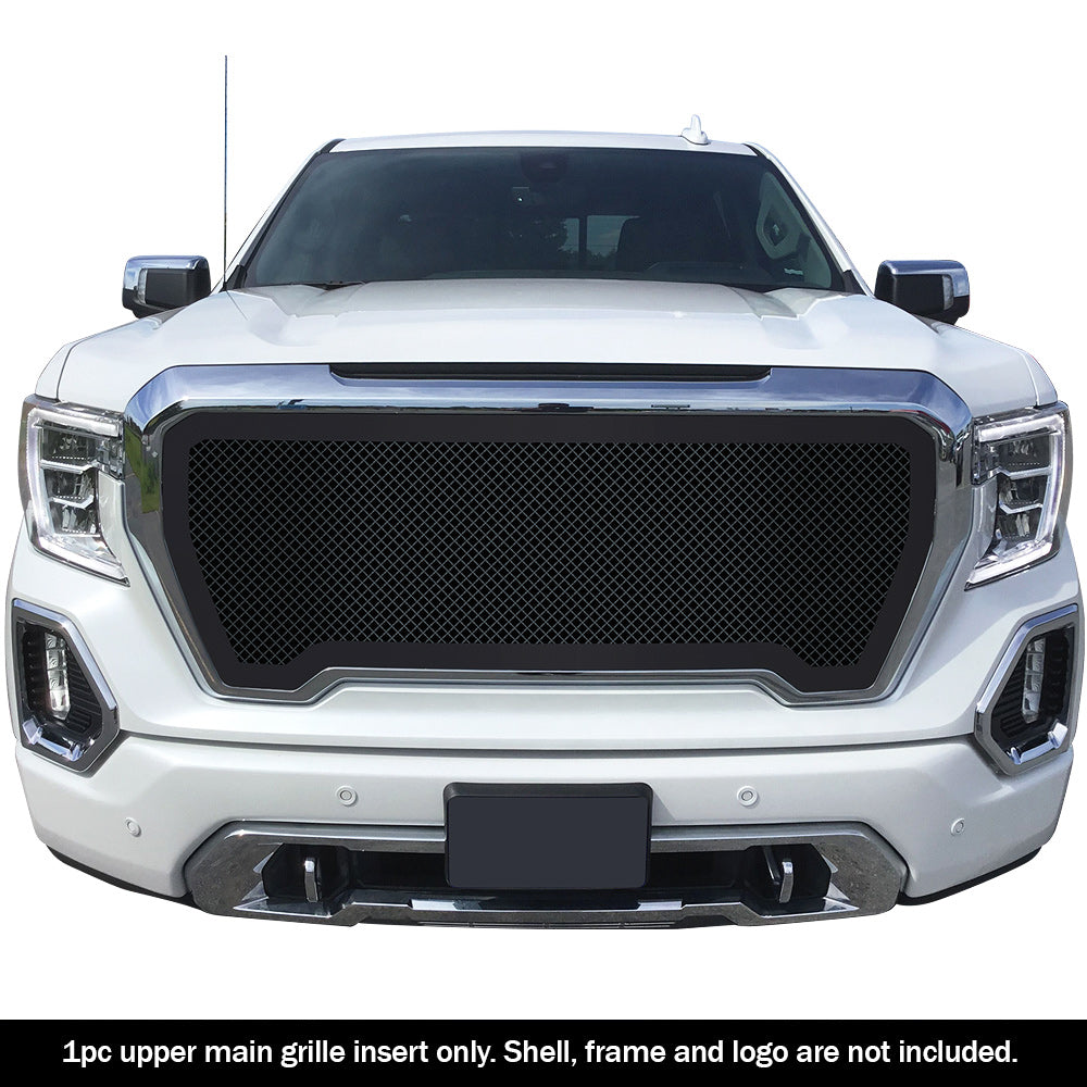 Stainless Steel Main Upper Black Wire Mesh Grille 2019-2021 GMC Sierra 1500 GR07GEF22K