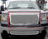 Stainless Steel Main Upper Mesh Grille 2007-2013 GMC Sierra 1500 New Body/2007-2010 GMC Sierra 1500 Denali New Body GR07GFD75T