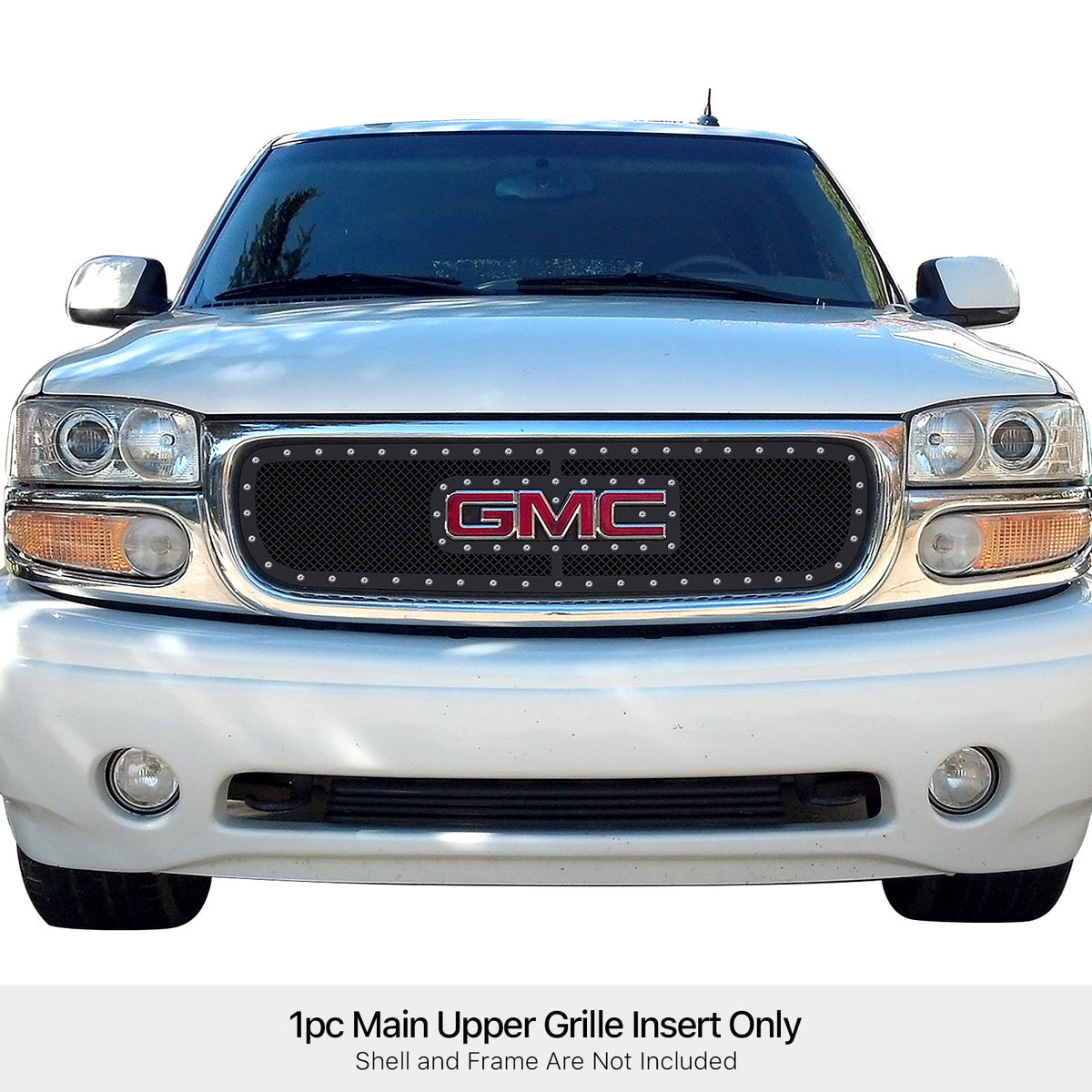 Stainless Steel Main Upper Rivet Grille GMC Sierra 1500\GMC Sierra 1500 HD\GMC Sierra 2500\GMC Sierra 2500 HD\GMC Sierra 3500\GMC Yukon GR07LEG03H