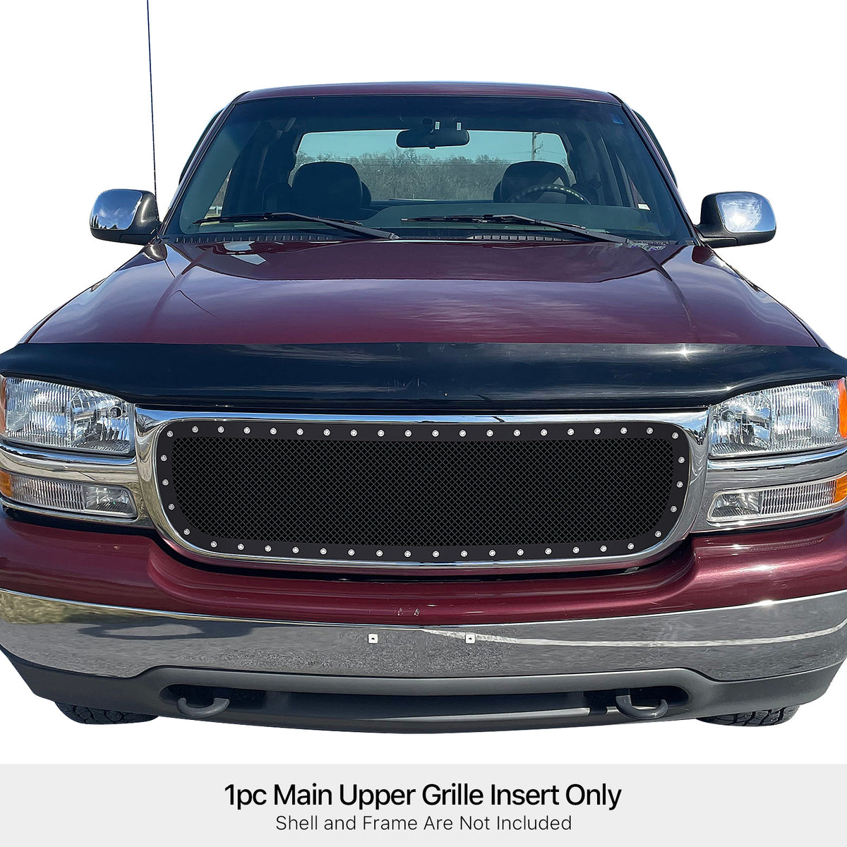 Stainless Steel Main Upper Rivet Grille GMC Sierra 1500\GMC Sierra 1500 HD\GMC Sierra 2500\GMC Sierra 2500 HD\GMC Sierra 3500\GMC Yukon GR07LEG04H