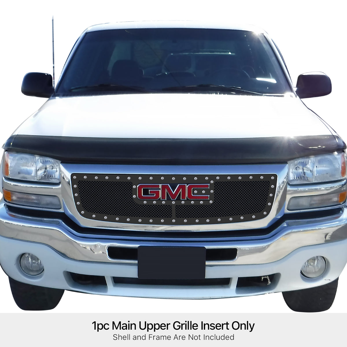 Stainless Steel Main Upper Rivet Grille GMC Sierra 1500\GMC Sierra 1500 HD\GMC Sierra 2500\GMC Sierra 2500 HD\GMC Sierra 3500 GR07LEG71H