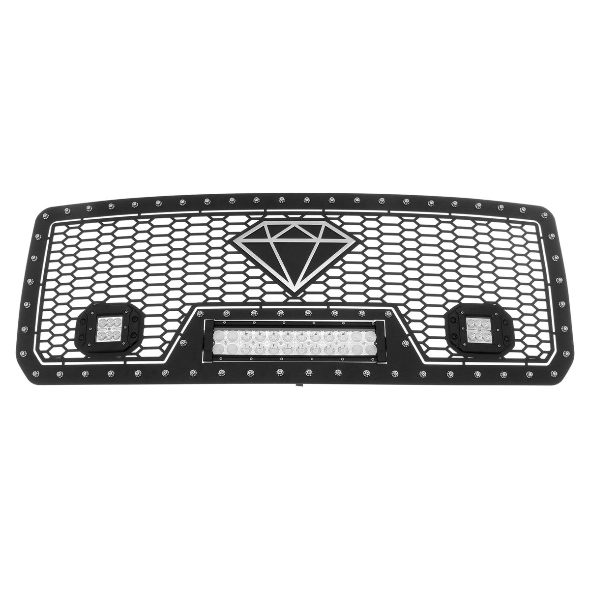 Stainless Steel Main Upper Sheet Grille 2015-2019 GMC Sierra 2500 /2015-2019 GMC Sierra 3500 GR07LFC25L