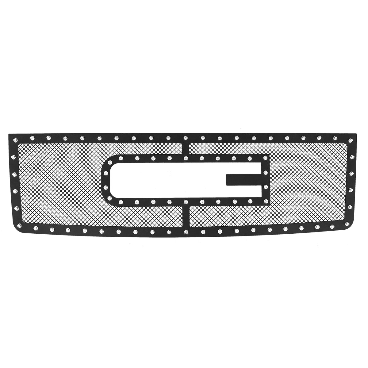 Stainless Steel Main Upper Rivet Grille 2007-2013 GMC Sierra 1500 /2007-2010 GMC Sierra Denali New Body With Logo Show GR07LFD74H