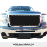 Stainless Steel Main Upper Rivet Grille 2007-2010 GMC Sierra 2500 HD /2007-2010 GMC Sierra 3500 HD GR07LFE22H