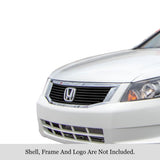 Stainless Steel Main Upper Black Stainless Steel Billet Grille 2008-2010 Honda Accord Sedan Logo Show GR08FEE56J