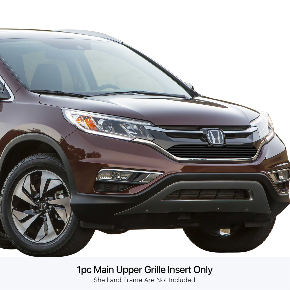 Stainless Steel Main Upper Black Stainless Steel Billet Grille 2015-2016 Honda CR-V GR08FFD21J