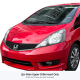 Stainless Steel Main Upper Black Stainless Steel Billet Grille 2012-2013 Honda Fit Sport With Logo Show GR08FFD26J