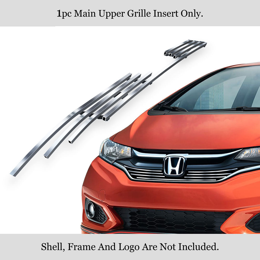 Stainless Steel Main Upper Stainless Steel Billet Grille 2018-2019 Honda Fit with logo show GR08FFD28C