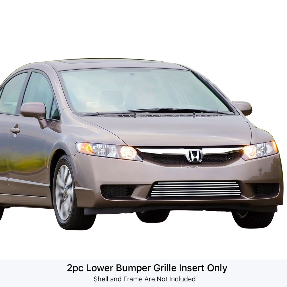 Stainless Steel Lower Bumper Stainless Steel Billet Grille 2009-2011 Honda Civic Sedan/2009-2011 Honda Civic Hybrid Sedan GR08FFG68C