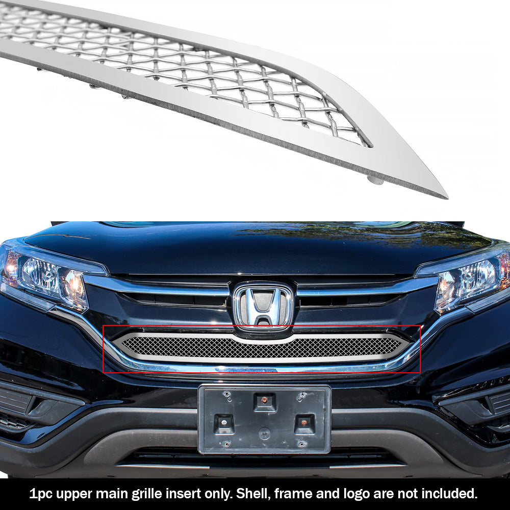Stainless Steel Main Upper Mesh Grille 2015-2016 Honda CR-V GR08GFD21T