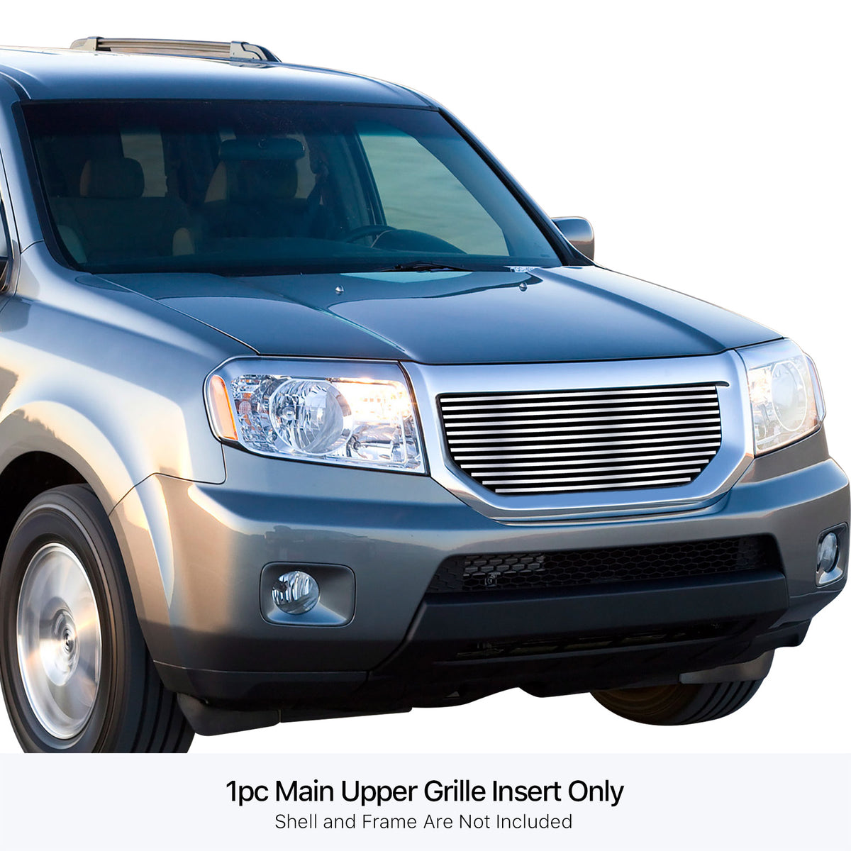 Stainless Steel Main Upper Stainless Steel Billet Grille 2009-2011 Honda Pilot GR08HFE97S