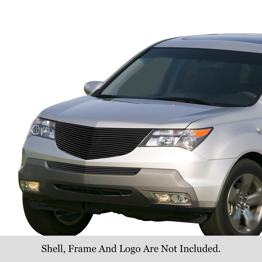 Stainless Steel Main Upper + Lower Bumper Black Stainless Steel Billet Grille 2007-2009 Acura MDX GR08HFF16J