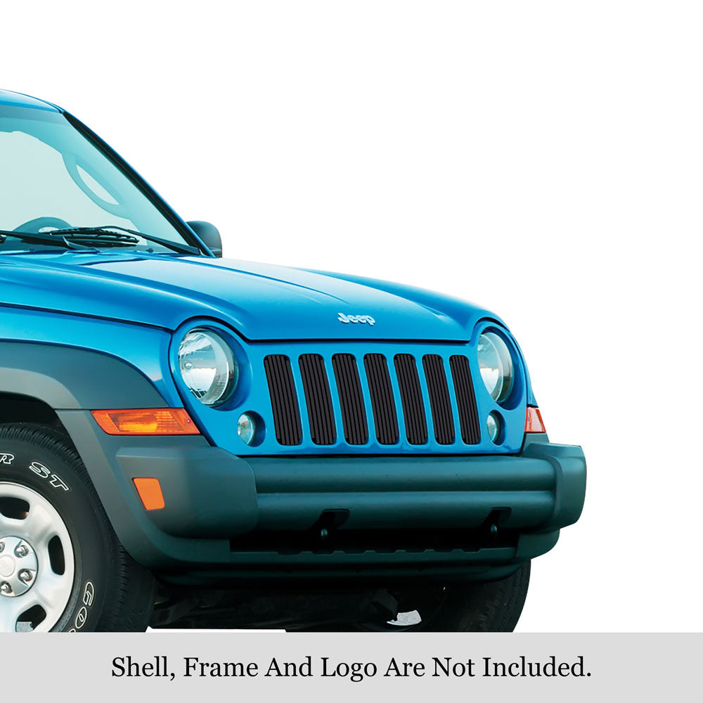 Stainless Steel Main Upper Black Stainless Steel Billet Grille 2005-2007 Jeep Liberty Not For Renegade GR10FED96J