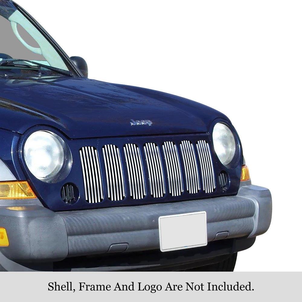 Stainless Steel Main Upper Stainless Steel Billet Grille 2005-2007 Jeep Liberty Not For Renegade GR10FED96S