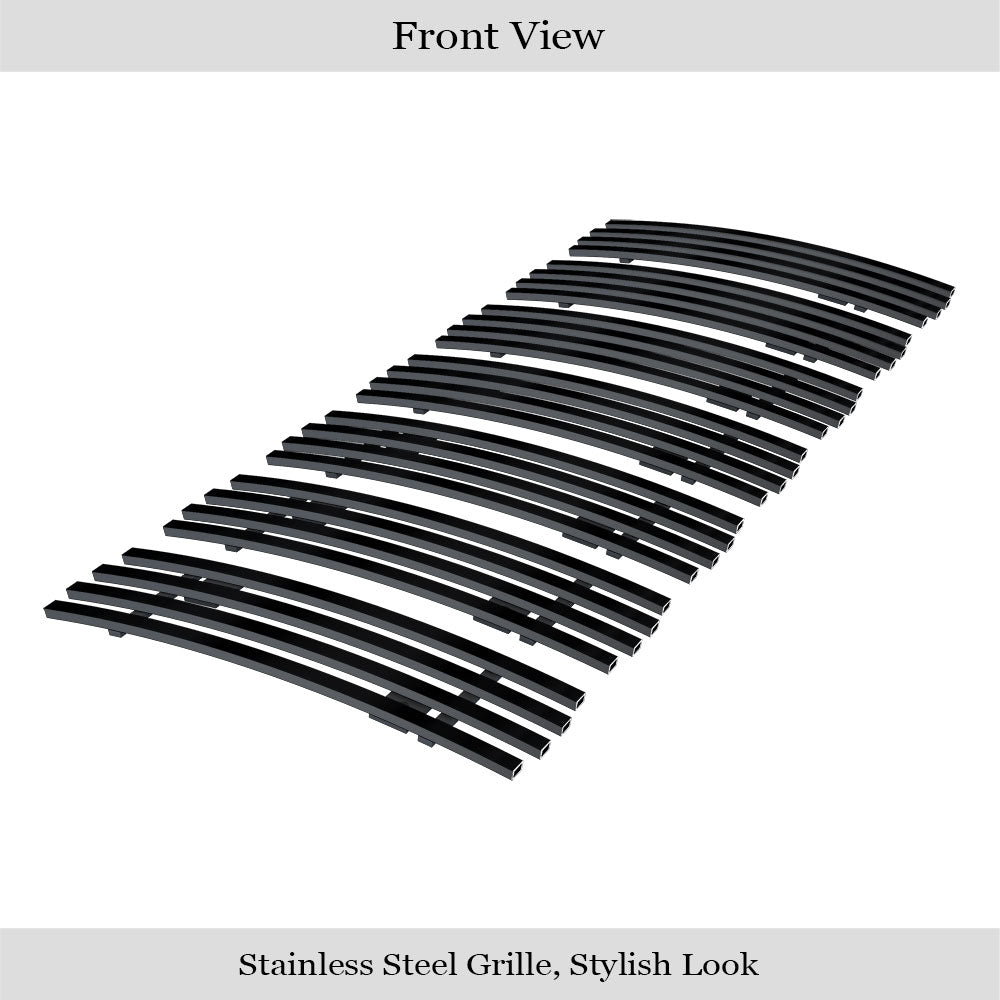 Stainless Steel Main Upper Black Stainless Steel Billet Grille 2008-2012 Jeep Liberty GR10FEE51J