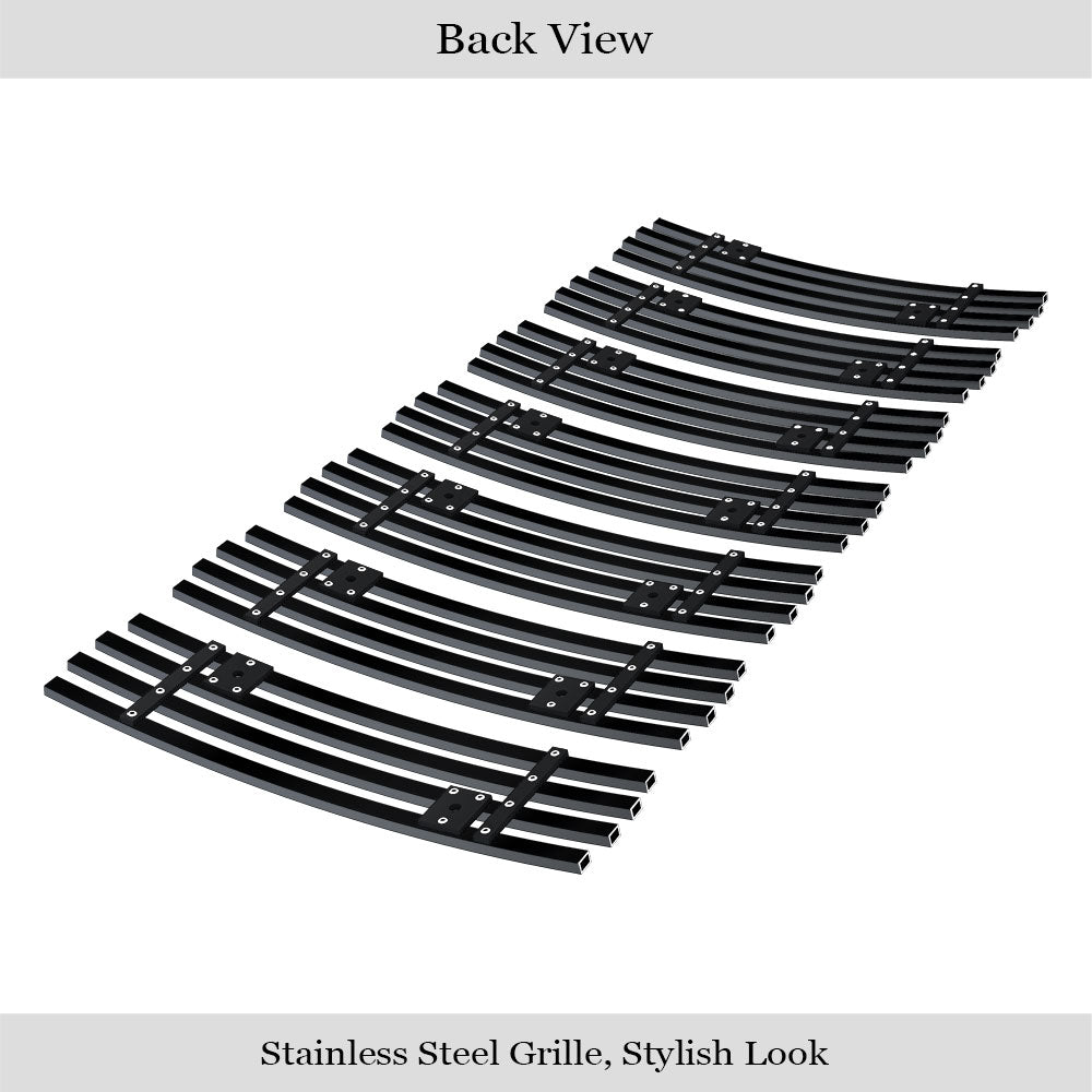 Stainless Steel Main Upper Black Stainless Steel Billet Grille 2008-2012 Jeep Liberty GR10FEE51J