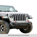Stainless Steel Main Upper Black Stainless Steel Billet Grille 2018-2024 Jeep Wrangler JL Not For JK GR10FFD41J