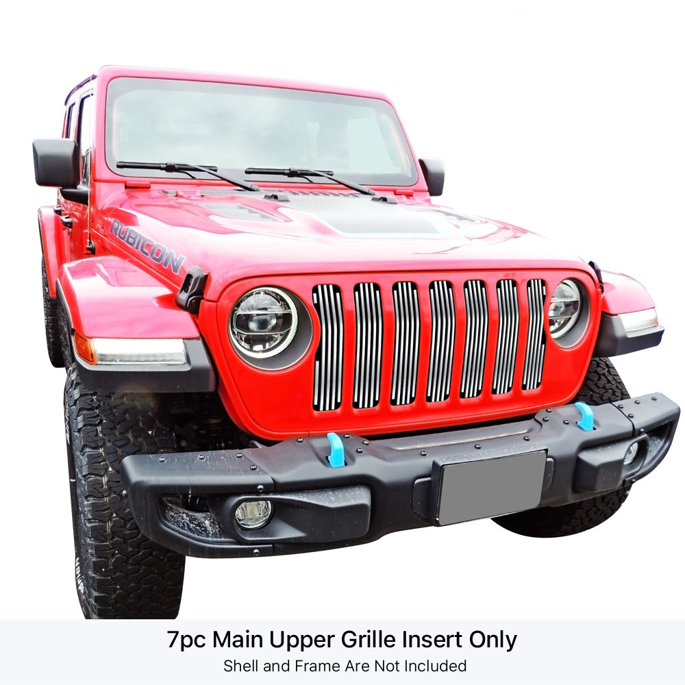 Stainless Steel Main Upper Stainless Steel Billet Grille 2018-2024 Jeep Wrangler JL Not For JK GR10FFD41S