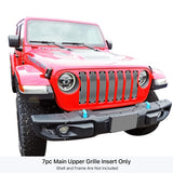 Stainless Steel Main Upper Stainless Steel Billet Grille 2018-2024 Jeep Wrangler JL Not For JK GR10FFD41S