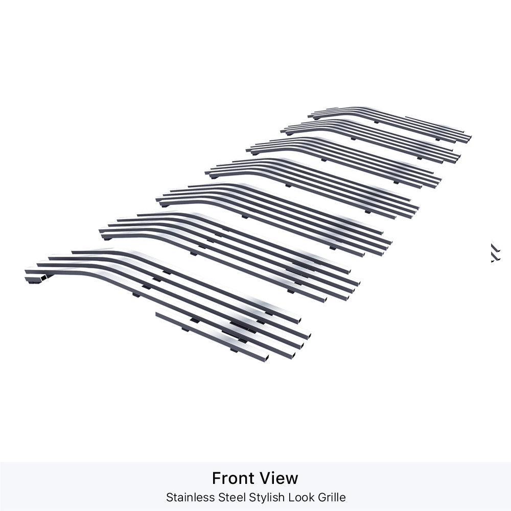 Stainless Steel Main Upper Stainless Steel Billet Grille 2018-2024 Jeep Wrangler JL Not For JK GR10FFD41S