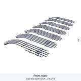 Stainless Steel Main Upper Stainless Steel Billet Grille 2018-2024 Jeep Wrangler JL Not For JK GR10FFD41S