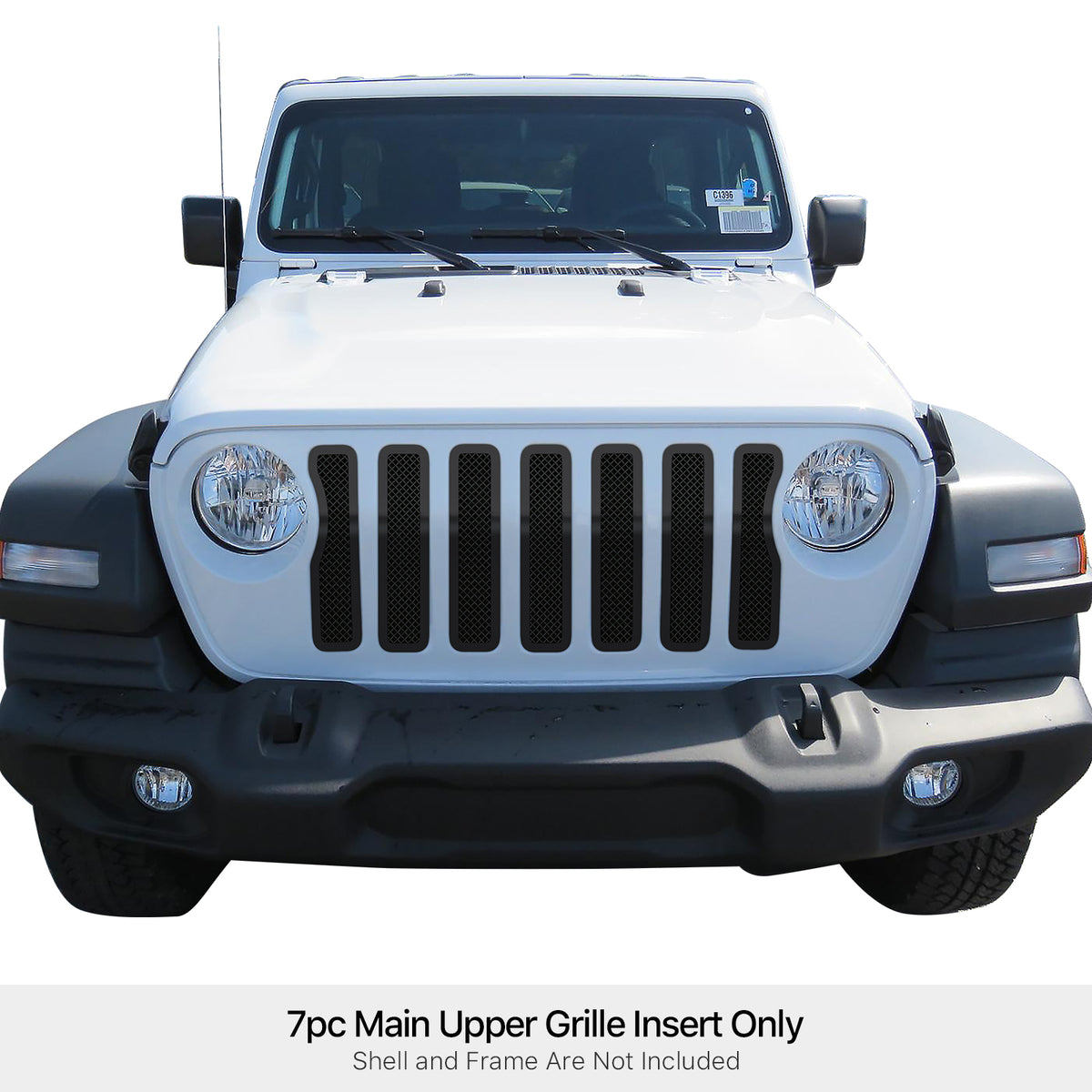 Stainless Steel Main Upper Black Wire Mesh Grille 2018-2024 Jeep Wrangler JL Not For JK GR10GFD41H