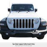 Stainless Steel Main Upper Black Wire Mesh Grille 2018-2024 Jeep Wrangler JL Not For JK GR10GFD41H