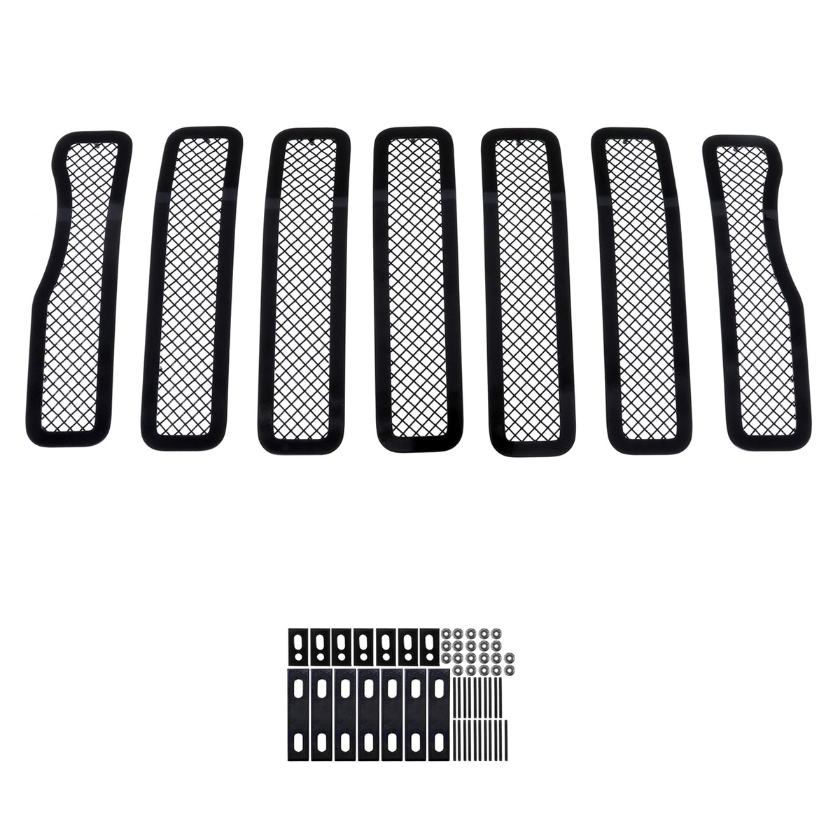 Stainless Steel Main Upper Black Wire Mesh Grille 2018-2024 Jeep Wrangler JL Not For JK GR10GFD41H