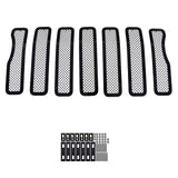 Stainless Steel Main Upper Black Wire Mesh Grille 2018-2024 Jeep Wrangler JL Not For JK GR10GFD41H