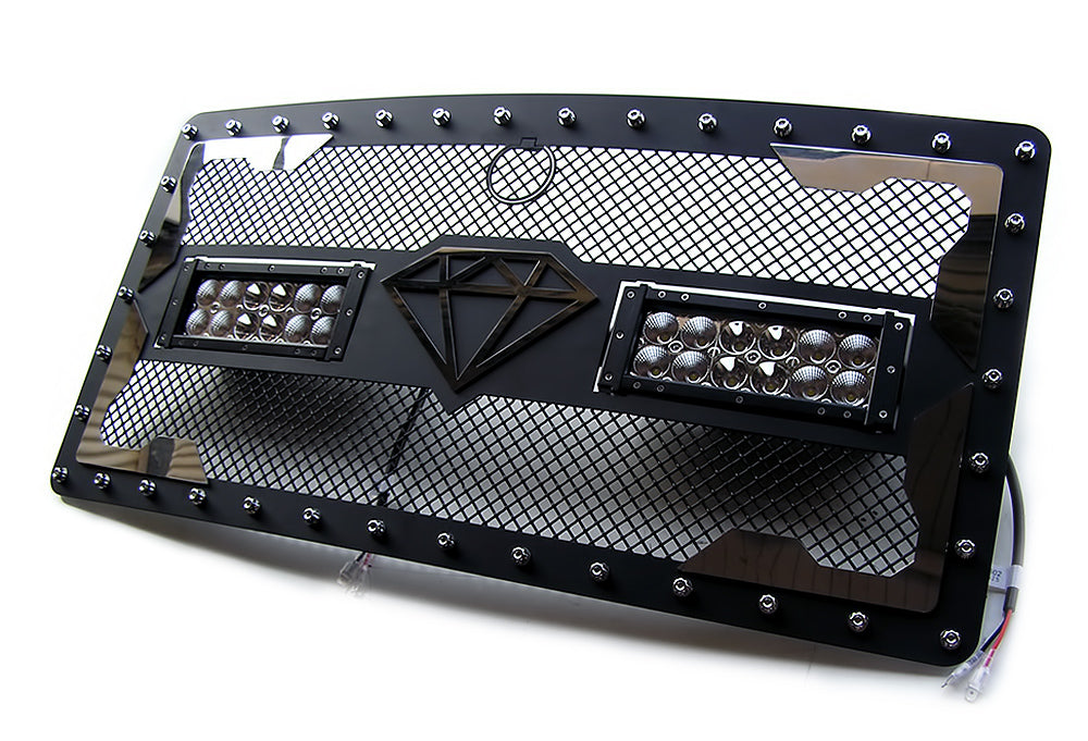 Stainless Steel Main Upper Sheet Grille 2007-2018 Jeep Wrangler JK GR10LEH19L