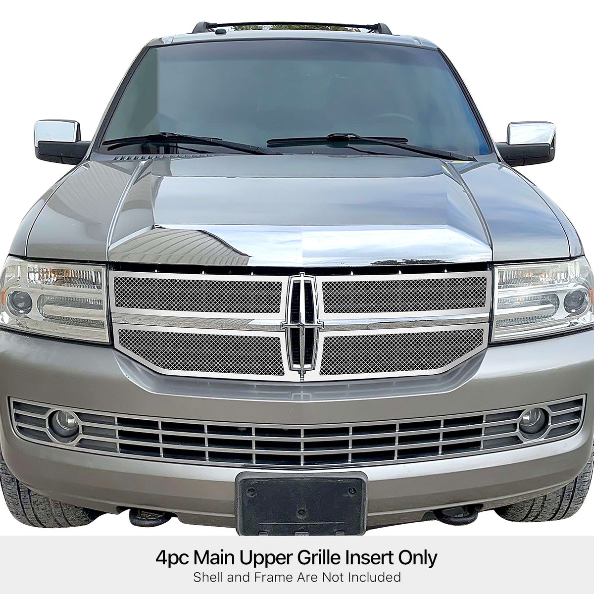 Stainless Steel Main Upper Mesh Grille 2007-2014 Lincoln Navigator GR12GEJ16T