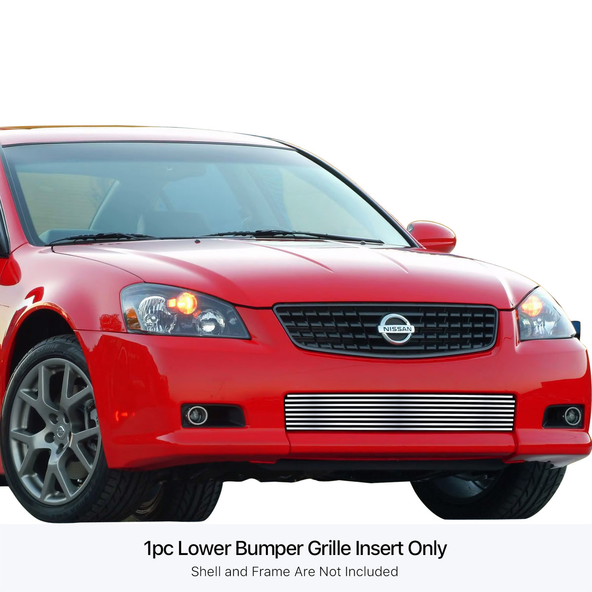 Stainless Steel Lower Bumper Stainless Steel Billet Grille 2005-2006 Nissan Altima SER GR14FEB68S