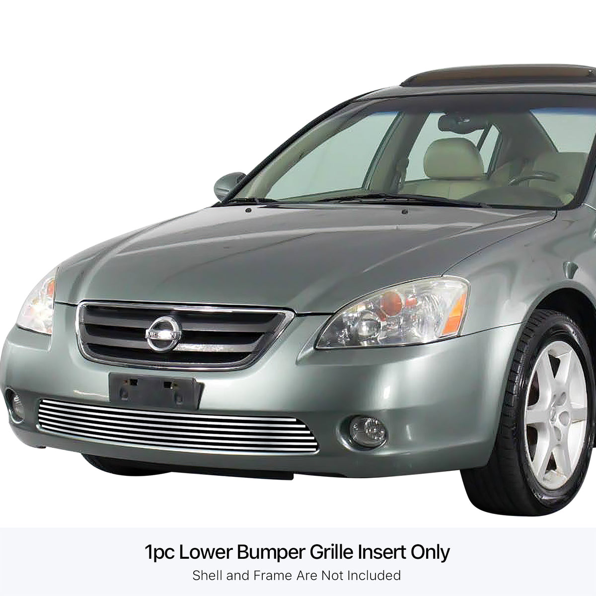 Stainless Steel Lower Bumper Stainless Steel Billet Grille 2002-2004 Nissan Altima GR14FED07S