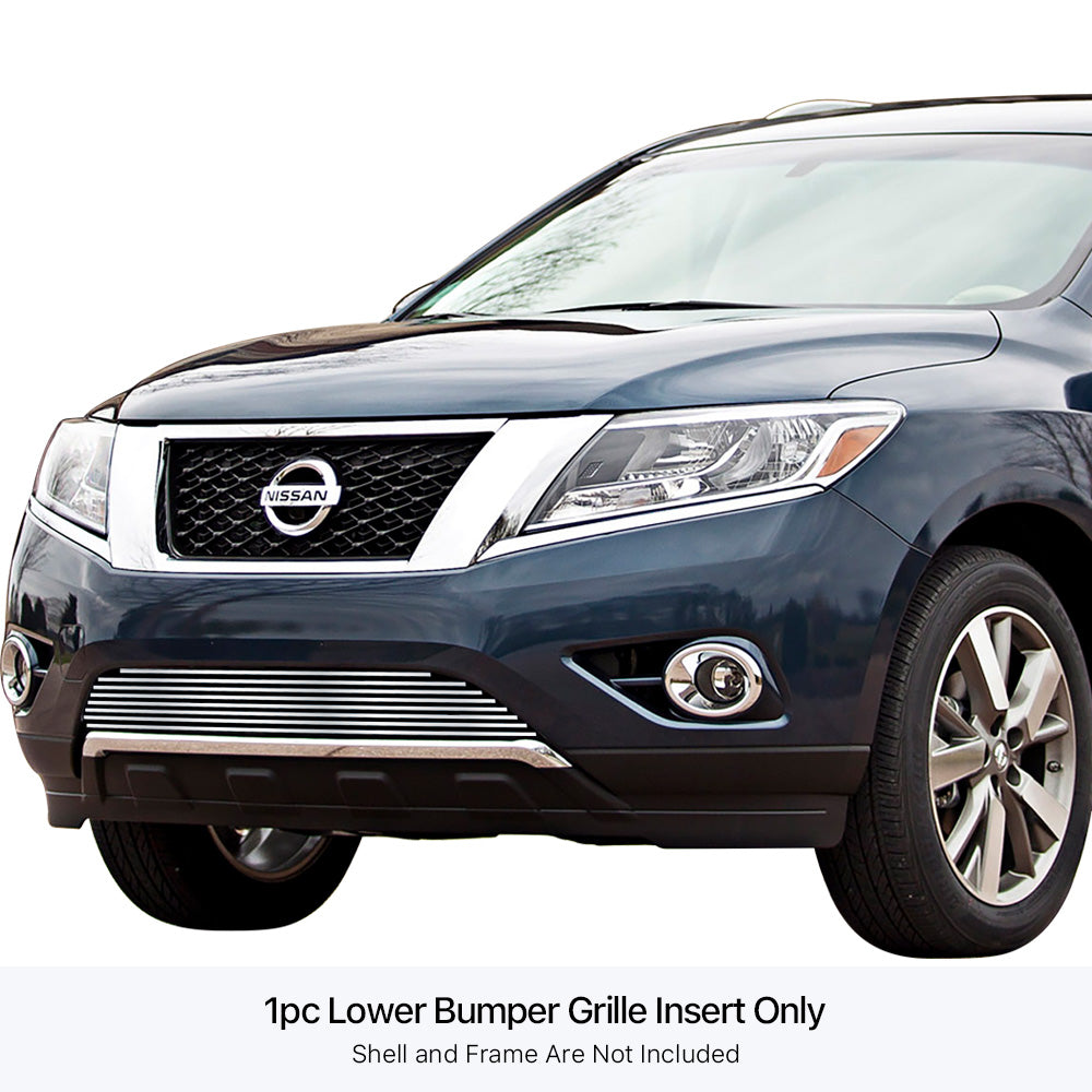 Stainless Steel Lower Bumper Stainless Steel Billet Grille 2013-2016 Nissan Pathfinder GR14FEE64S