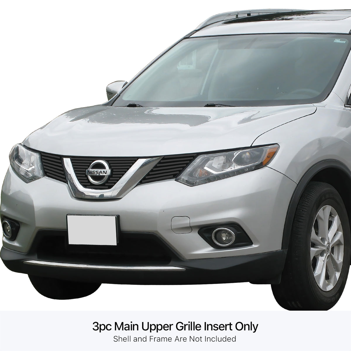 Stainless Steel Main Upper Black Stainless Steel Billet Grille 2014-2016 Nissan Rogue GR14FEE71J