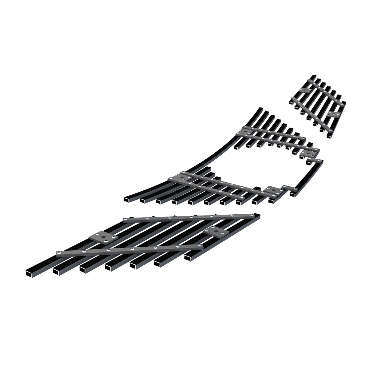 Stainless Steel Main Upper Black Stainless Steel Billet Grille 2014-2016 Nissan Rogue GR14FEE71J