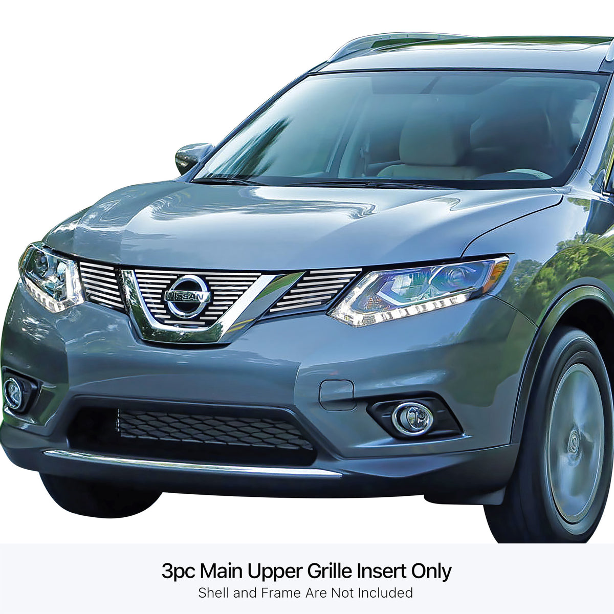 Stainless Steel Main Upper Stainless Steel Billet Grille 2014-2016 Nissan Rogue GR14FEE71S