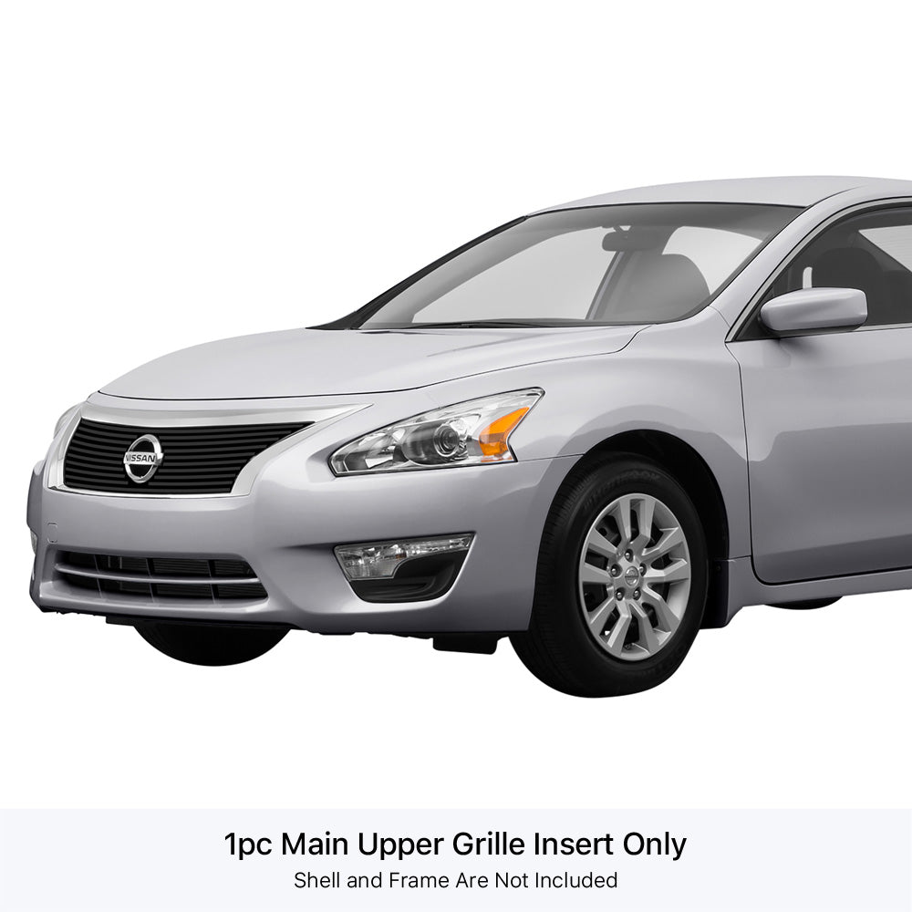 Stainless Steel Main Upper Black Stainless Steel Billet Grille 2013-2015 Nissan Altima GR14FFC85J