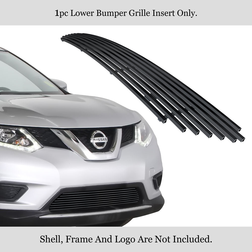 Stainless Steel Lower Bumper Black Stainless Steel Billet Grille 2014-2016 Nissan Rogue GR14FFC88J