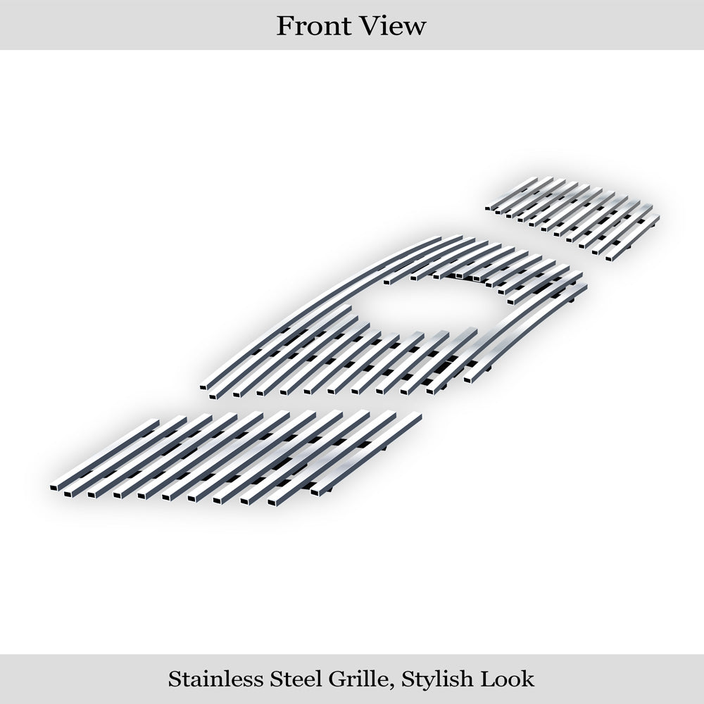 Stainless Steel Main Upper Stainless Steel Billet Grille 2005-2008 Nissan Frontier With Logo Show/2005-2007 Nissan Pathfinder With Logo Show GR14FFD32S