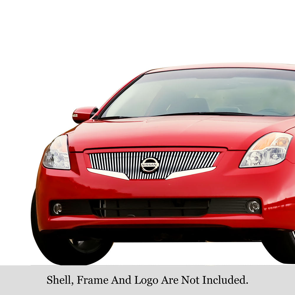 Stainless Steel Main Upper Stainless Steel Billet Grille 2007-2009 Nissan Altima  Coupe GR14FFE12S